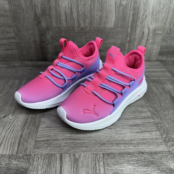 Puma One4All Kids size 3 Multicolored Slip On Shoes - Picture 4 of 9